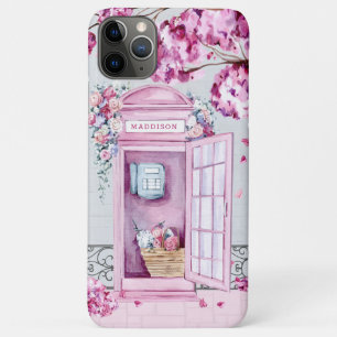 Pink Floral Phone Booth Personalisiert Case-Mate iPhone Hülle