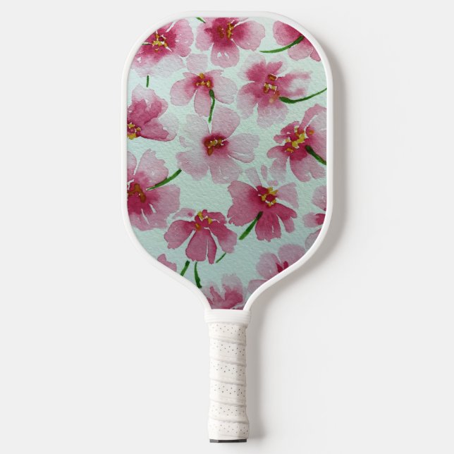 Pink Floral - Pickleball Paddel Pickleball Schläger (Vorderseite)