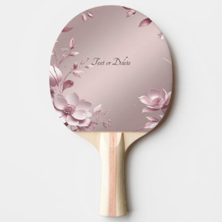 Pink Floral Ping Pong Paddle Tischtennis Schläger