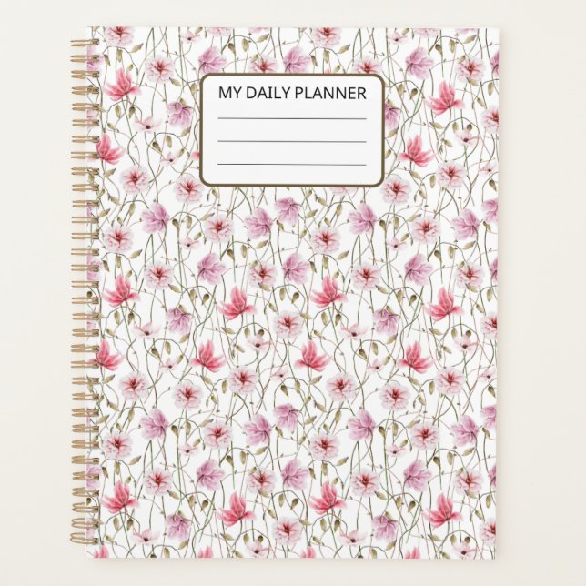 PINK FLORAL PLANNER PLANER (Vorderseite)