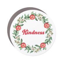 Pink Floral Pomegranate Magnet - Freundlichkeit