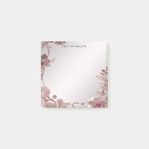 Pink Floral Post It Notes Post-it Klebezettel