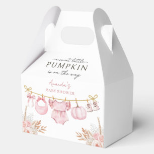 Pink Floral Pumpkin Fall Baby Dusche Box Geschenkschachtel