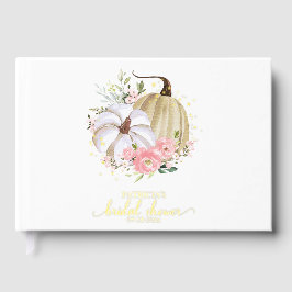 Pink Floral Pumpkin Fall Gästebuch
