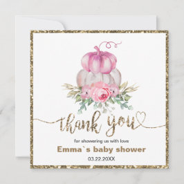 Pink Floral Pumpkins Fall danke