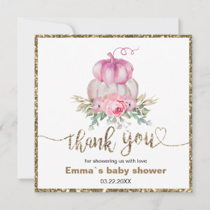 Pink Floral Pumpkins Fall danke