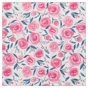 Pink Floral Rose Muster Stoff