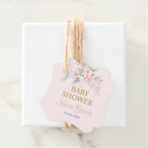 Pink Floral Spanish Baby Shower Girl Geschenkanhänger