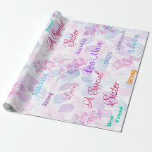 Pink Floral Special Schwester bedacht Herz