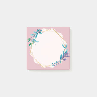 Pink Floral Sticky Notes | Cute Aesthetic Notepad Post-it Klebezettel
