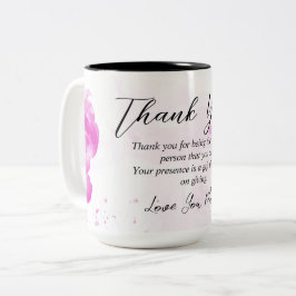 Pink Floral Vielen Dank Mama Geschenk Idee Zweifarbige Tasse