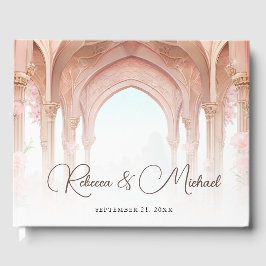 Pink Floral Vintage Fairytale Wedding Gästebuch