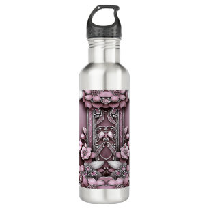 Pink Floral Wasser Flasche Edelstahlflasche