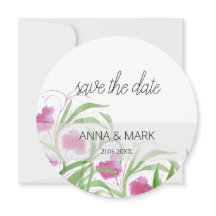 Pink Floral Wasserfarbe Handgestrichen