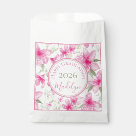 Pink Floral | Watercolor Azalea | Graduation Geschenktütchen
