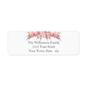 Pink Floral Watercolor Floral Geburtstag