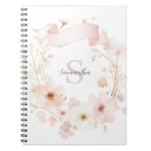 Pink Floral Watercolor Monogram