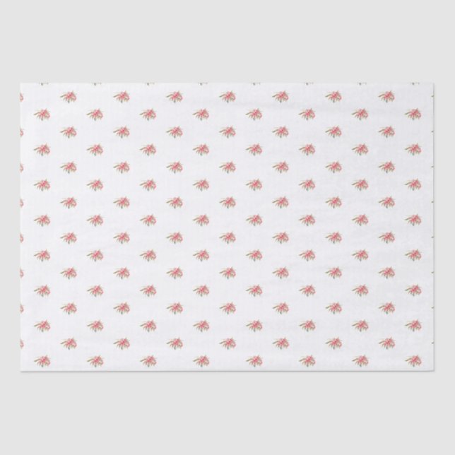 Pink Floral Watercolor Tissue Paper Seidenpapier (Vorderseite)
