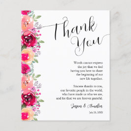 Pink Floral Wedding Plate Danke Flyer