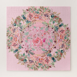 Pink Floral Wreath Puzzle