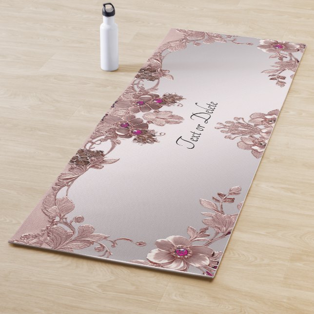 Pink Floral Yoga Mat Yogamatte (Beispiel)