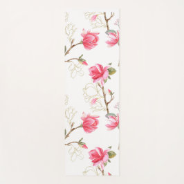 Pink Floral Yogmatte, Hübsch rosa Blume Yogamatte