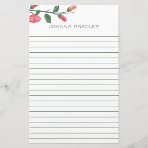 Pink Florals Linde Briefpapier