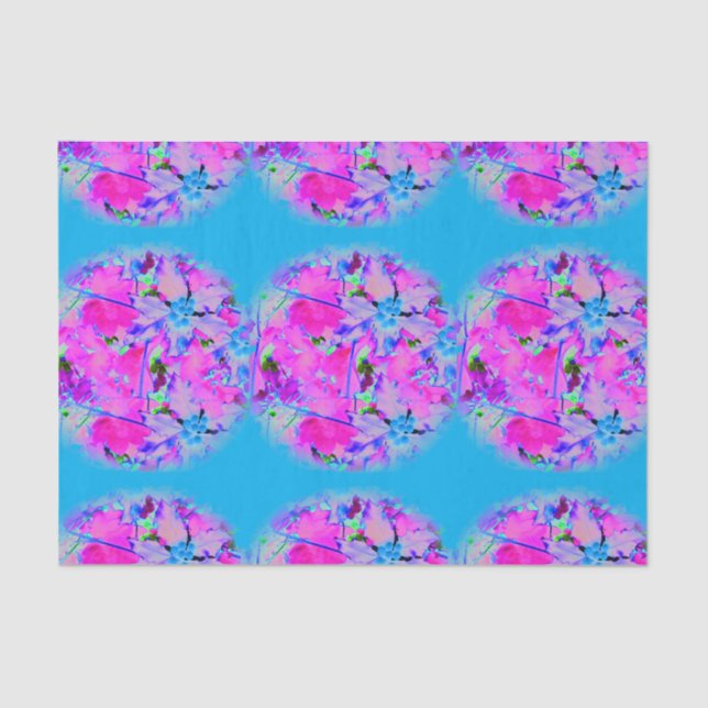 Pink Florals Tissue Paper Seidenpapier (Vorderseite)