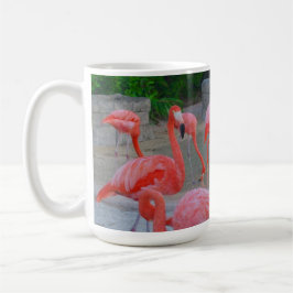 Pink Florida Flamingos am Strand Kaffeetasse