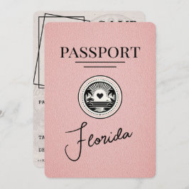 Pink Florida Passport Save the Date
