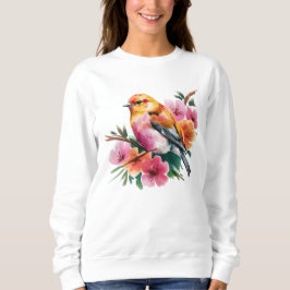 Pink Flower Bird Sweatshirt