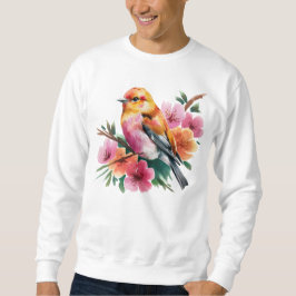 Pink Flower Bird Sweatshirt
