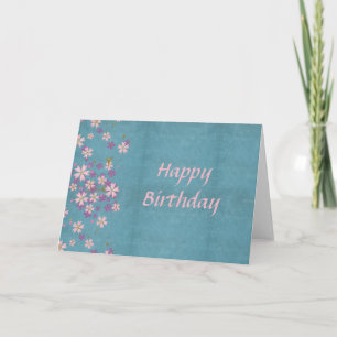 Pink Flower Birthday Card Karte