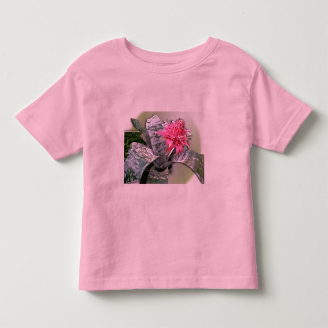 Pink Flower Bromeliad Kleinkind T-shirt (Vorderseite)