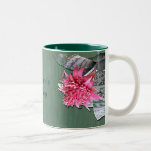 Pink Flower Bromeliad Zweifarbige Tasse