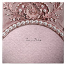 Pink Flower Ceramic Tile