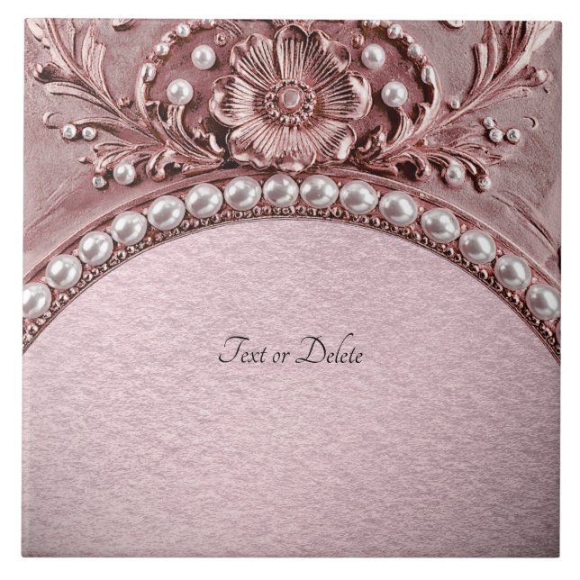 Pink Flower Ceramic Tile Fliese (Vorderseite)