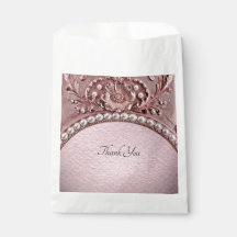 Pink Flower Favor Bag