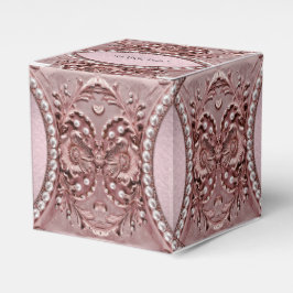 Pink Flower Favor Box Geschenkschachtel