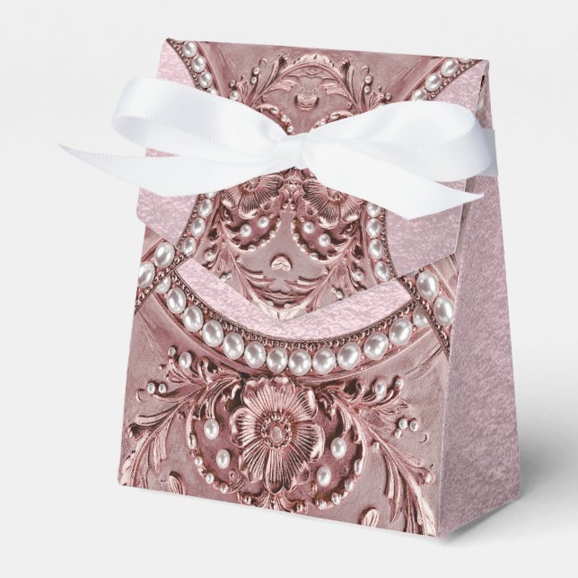 Pink Flower Favor Box Geschenkschachtel (Vorderseite)