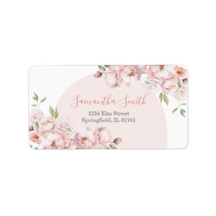 Pink Flower Girl Baby Shower Baby in Bloom Adresse Adressaufkleber