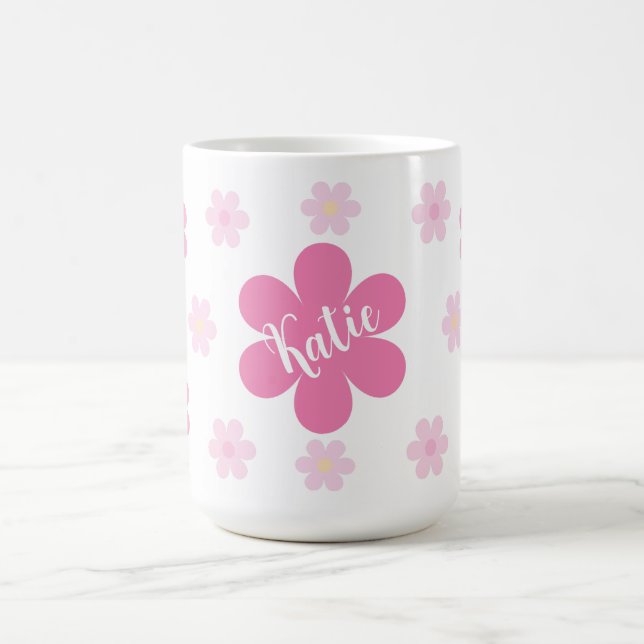 Pink Flower Glam- Kaffeetasse (Mittel)