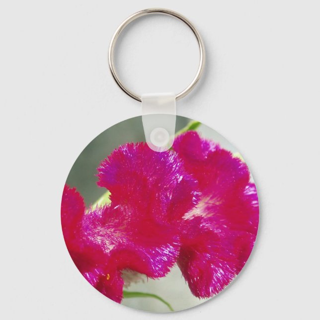 Pink Flower Keychain Schlüsselanhänger (Vorderseite)