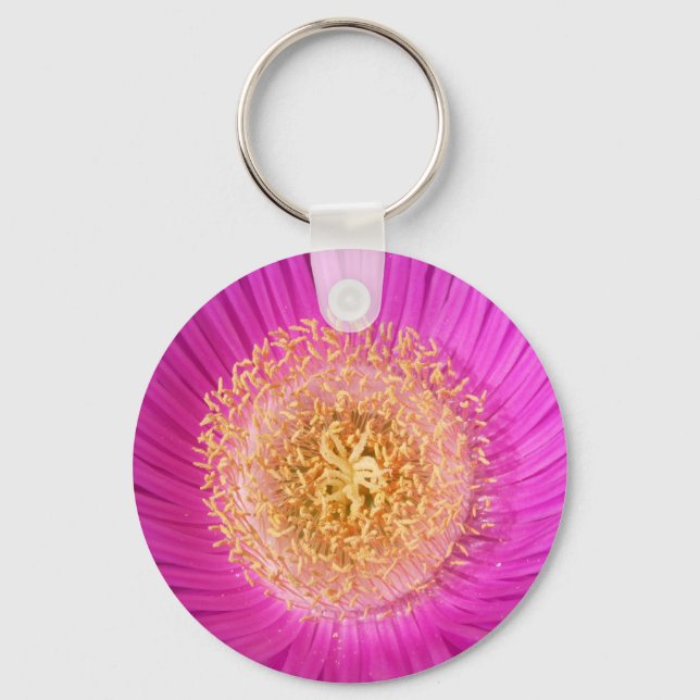 Pink Flower Keychain Schlüsselanhänger (Vorderseite)