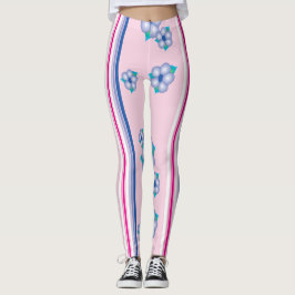 Pink Flower Leggings