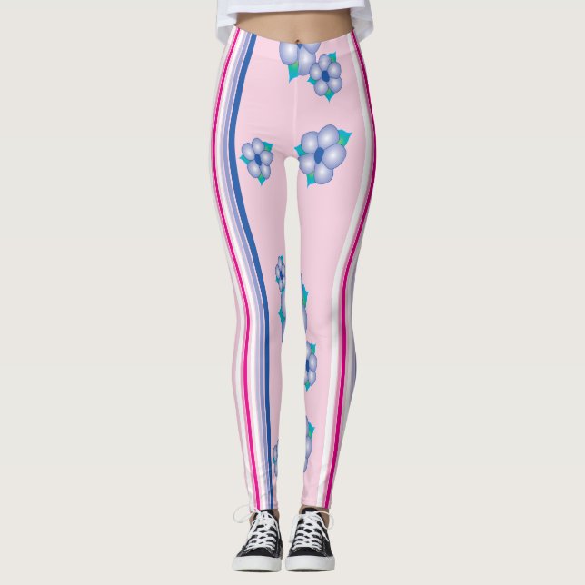 Pink Flower Leggings (Vorderseite)