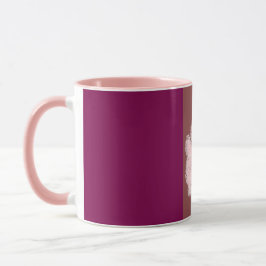 pink flower paint mug tasse