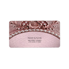 Pink Flower Return Address Label Adressaufkleber