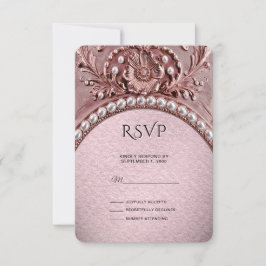 Pink Flower RSVP Card