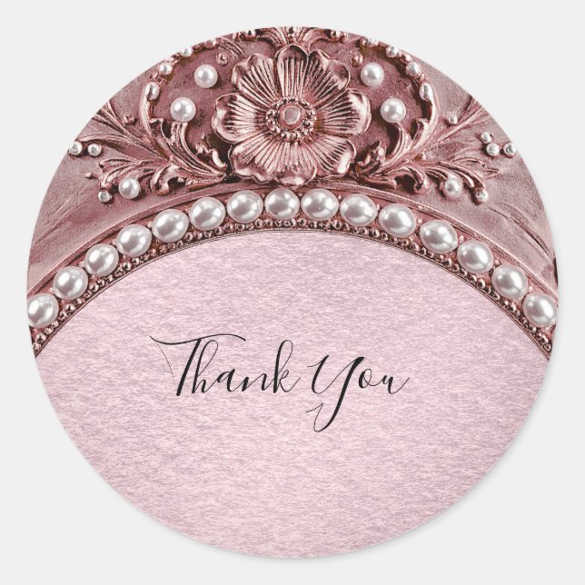 Pink Flower Sticker (Vorderseite)